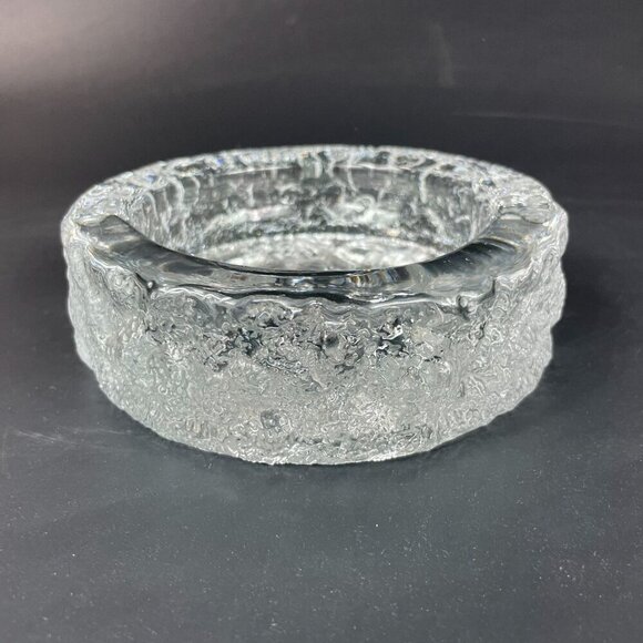 Kosta Boda Rhapsody Ashtray Clear Textured Glass With Dancing Couple Design - Picture 4 of 7